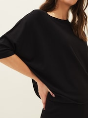Phase Eight Dark Black Becca Batwing Knitted Dress - Image 5 of 6