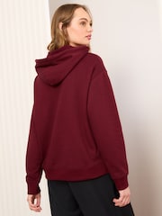Friends Like These Burgundy Red Long Sleeve Slogan Graphic Hoodie - Image 4 of 4