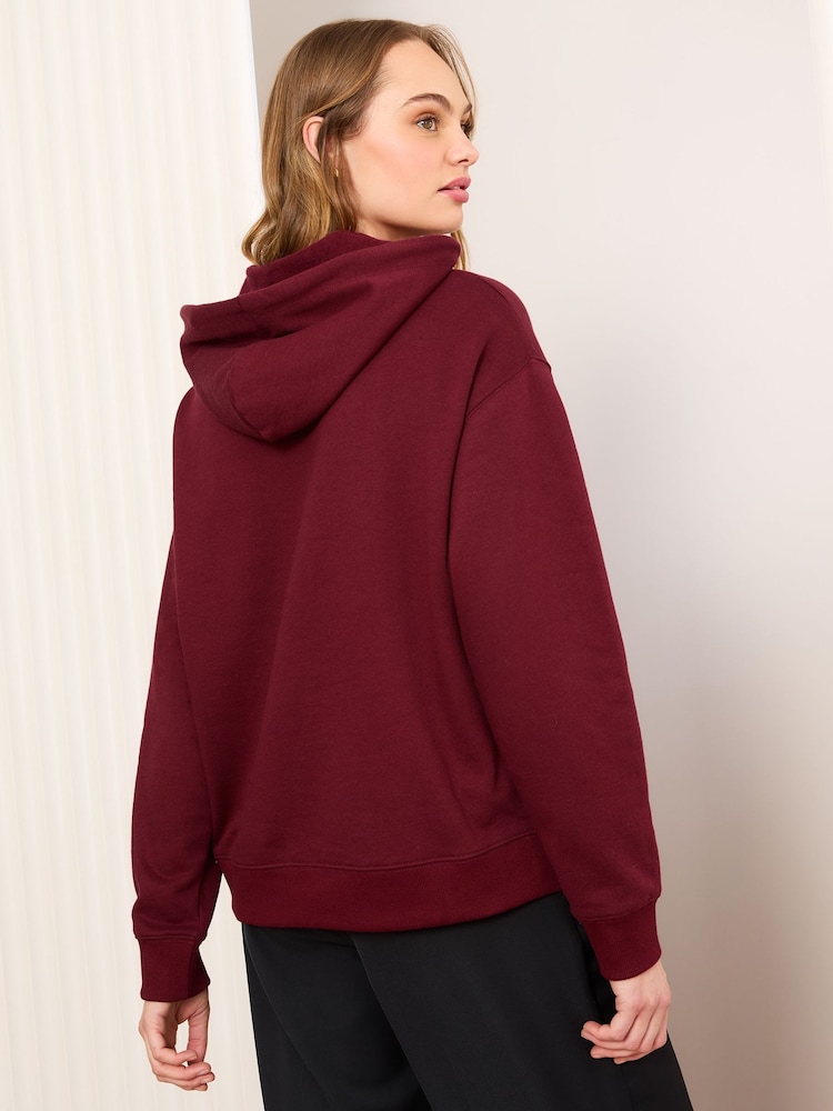 Friends Like These Burgundy Red Long Sleeve Slogan Graphic Hoodie - Image 4 of 4