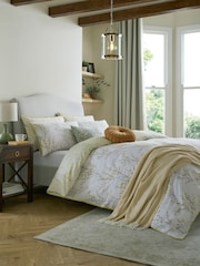Laura Ashley Set of 2 Ochre 100% Cotton Pussy Willow Pillowcases - Image 1 of 4