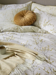 Laura Ashley Set of 2 Ochre 100% Cotton Pussy Willow Pillowcases - Image 2 of 4