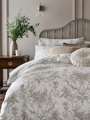 Laura Ashley Set of 2 Dark Dove Grey 100% Cotton Tuileries Pillowcases - Image 1 of 3