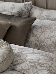 Laura Ashley Set of 2 Dark Dove Grey 100% Cotton Tuileries Pillowcases - Image 2 of 3