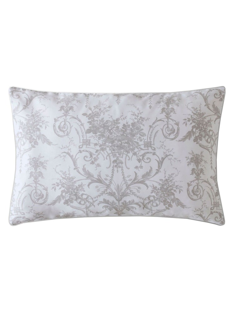 Laura Ashley Set of 2 Dark Dove Grey 100% Cotton Tuileries Pillowcases - Image 3 of 3
