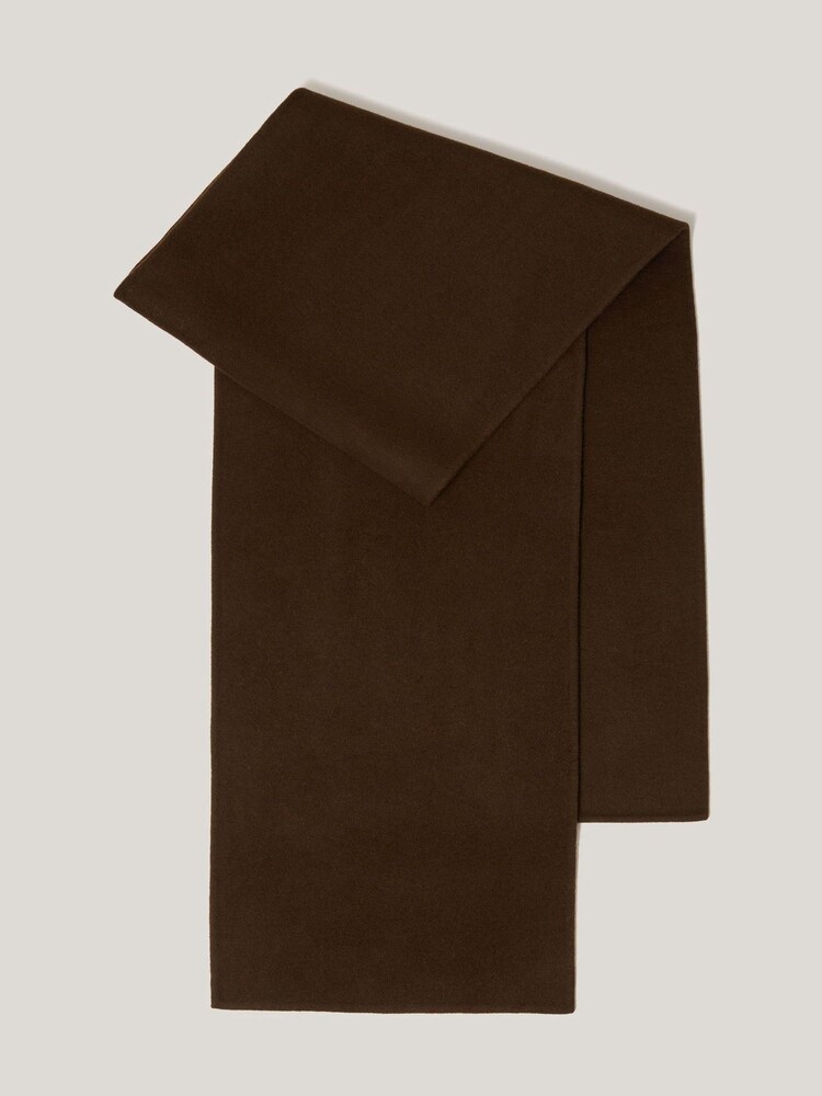 Jigsaw Natural Wool Double Faced Brown Scarf - Image 1 of 1