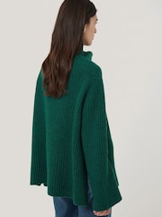 Jigsaw Green Faroe Fishermans Rib Jumper - Image 4 of 6