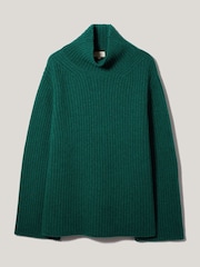 Jigsaw Green Faroe Fishermans Rib Jumper - Image 5 of 6