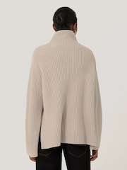 Jigsaw Cream Faroe Fishermans Rib Jumper - Image 2 of 7
