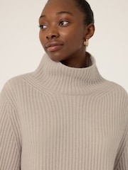 Jigsaw Cream Faroe Fishermans Rib Jumper - Image 4 of 7