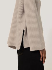 Jigsaw Cream Faroe Fishermans Rib Jumper - Image 5 of 7