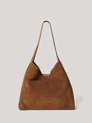 Jigsaw Brown Heckfield Suede Tote Bag - Image 1 of 7