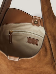 Jigsaw Brown Heckfield Suede Tote Bag - Image 6 of 7