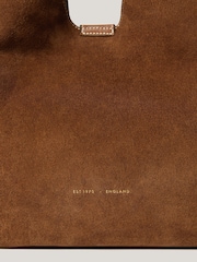 Jigsaw Brown Heckfield Suede Tote Bag - Image 7 of 7