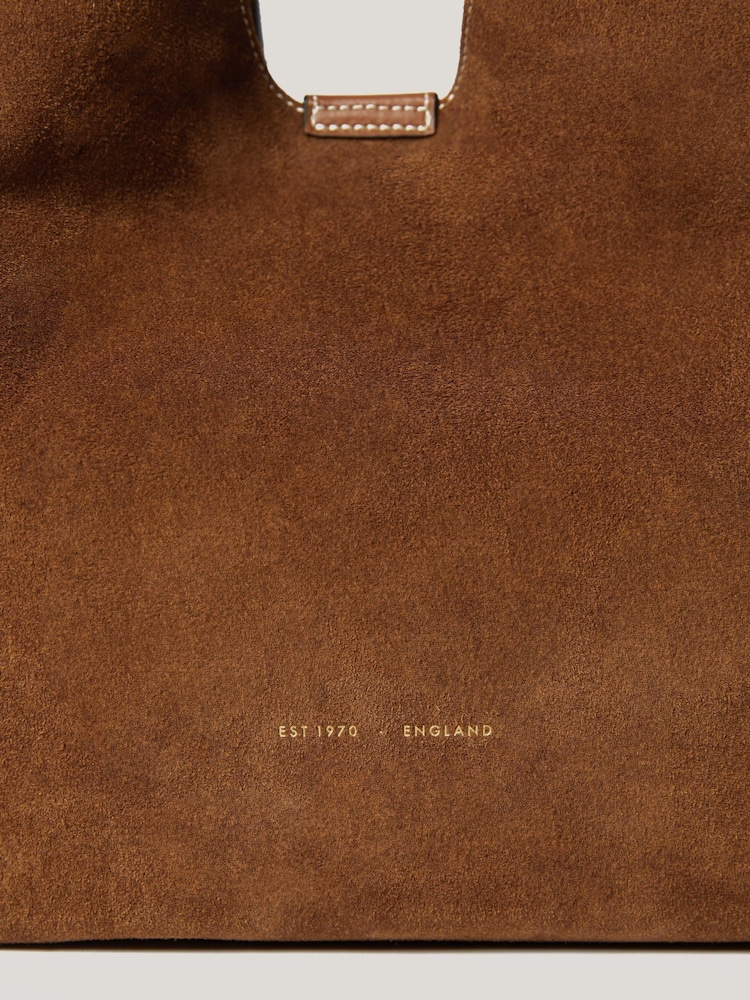 Jigsaw Brown Heckfield Suede Tote Bag - Image 7 of 7