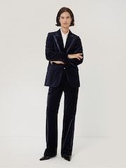 Jigsaw Blue Mason Velvet Trousers - Image 4 of 7