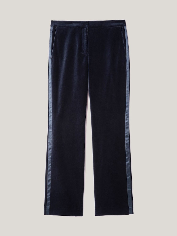 Jigsaw Blue Mason Velvet Trousers - Image 7 of 7