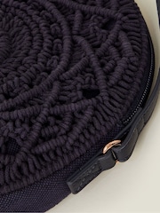 Accessorize Blue Macrame Circle Cross-Body Bag - Image 3 of 3