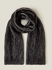 Accessorize Kontrastna pletenina Rib Knit šal; ruta - Slika 2 iz 3