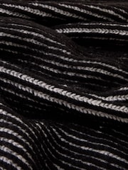 Accessorize Kontrastna pletenina Rib Knit šal; ruta - Slika 3 iz 3