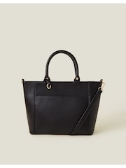 Accessorize Black Monica Faux Leather Handbag - Image 2 of 5