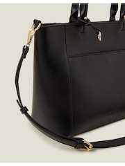 Accessorize Black Monica Faux Leather Handbag - Image 5 of 5