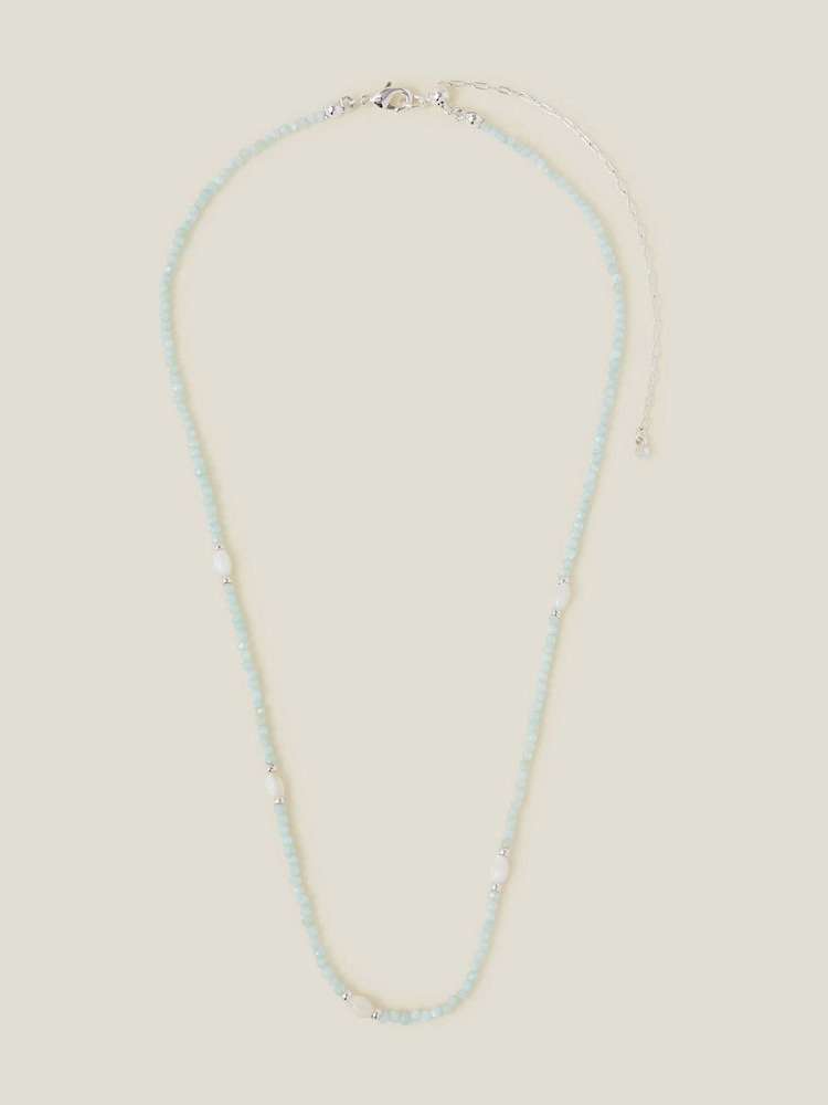 Accessorize Silver Tone Mother Of Pearl Necklace - Image 1 of 2