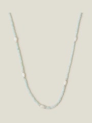 Accessorize Silver Tone Mother Of Pearl Necklace - Image 2 of 2