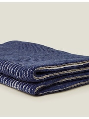 Accessorize Blue Contrast Rib Knit Scarf - Image 3 of 4