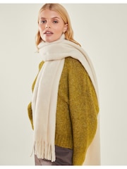 Naravni - Accessorize navadna tassel zimska šal; ruta - Slika 1 iz 1