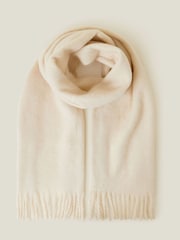 Accessorize Natural Plain Tassel Winter Scarf - Image 2 of 4
