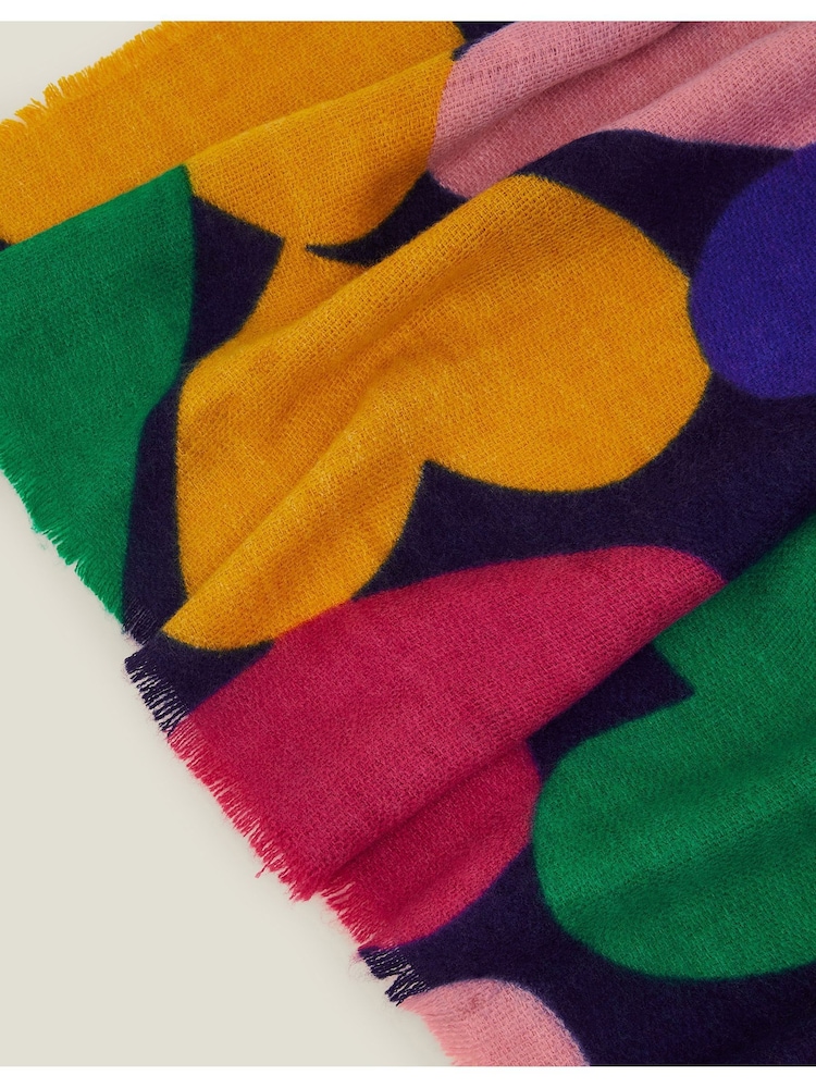 Accessorize Black Heart Blanket Scarf - Image 3 of 3