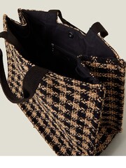 Accessorize Black Large Houndstooth Handbag - Image 3 of 4
