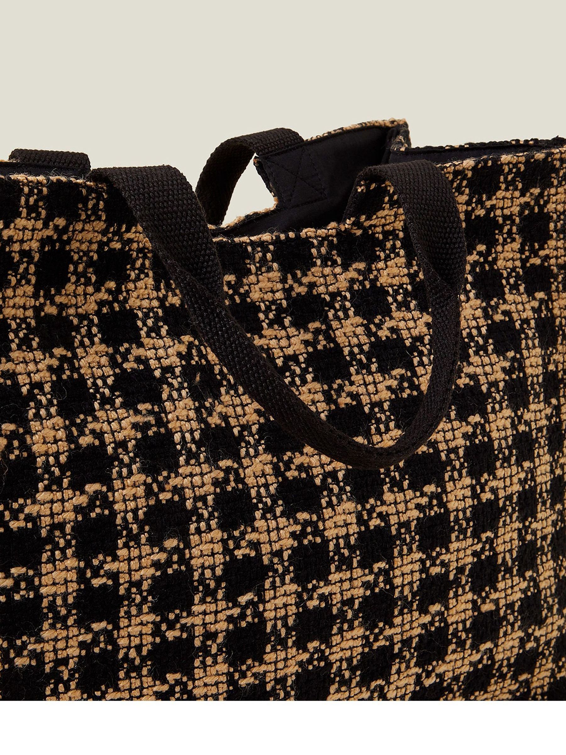 Accessorize Black Large Houndstooth Handbag - Image 4 of 4