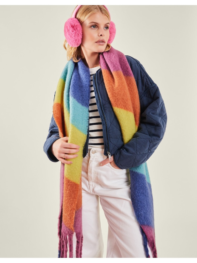 Zelo mehek šal Accessorize Rainbow Wave - Slika 1 iz 5 Zelo mehek šal Accessorize Rainbow Wave - Slika 1 iz 5