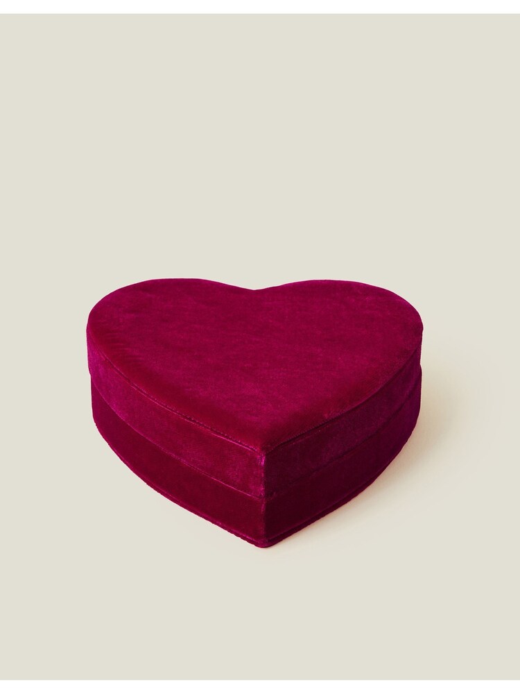Accessorize Pink Velvet Heart Jewellery Box - Image 2 of 4