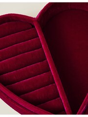 Accessorize Pink Velvet Heart Jewellery Box - Image 4 of 4