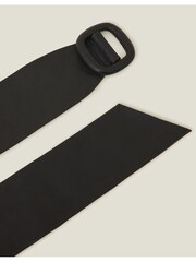 Accessorize Black Square Buckle Leather Waist Belt - Image 2 of 3