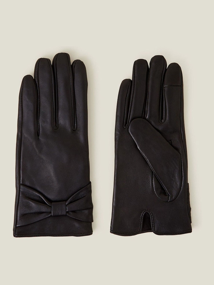 قفازات جلد مزيّنة بفيونكة من Accessorize - Image 1 of 2
