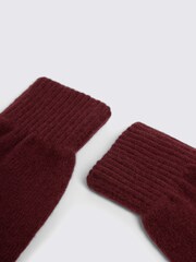 MOSS Red Cashmere Blend Gloves - Image 2 of 2