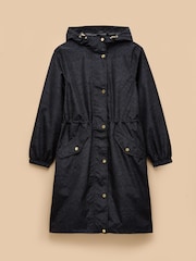 Joules Holkham Navy Waterproof Packable Raincoat With Hood - Image 12 of 12
