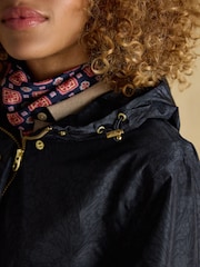 Joules Holkham Navy Waterproof Packable Raincoat With Hood - Image 4 of 12