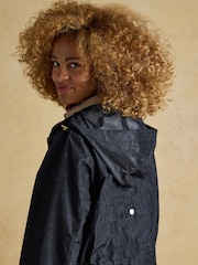Joules Holkham Navy Waterproof Packable Raincoat With Hood - Image 8 of 12