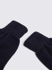 MOSS Blue Cashmere Blend Gloves - Image 2 of 2