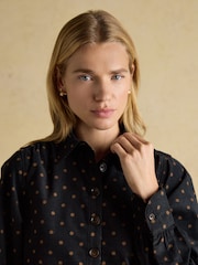 Joules Maple Black Cord Shirt Dress - Image 4 of 7