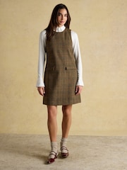 Joules Edwina Brown Shift Tweed Dress - Image 1 of 8