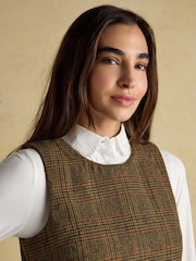 Joules Edwina Brown Shift Tweed Dress - Image 3 of 8