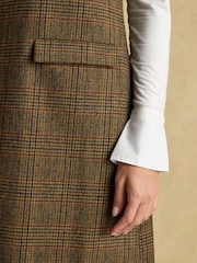 Joules Edwina Brown Shift Tweed Dress - Image 5 of 8
