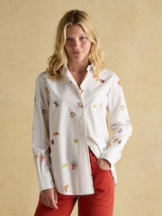 Branco - Joules Amilla Boyfriend Fit Shirt - Imagem 3 de 11