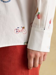 Branco - Joules Amilla Boyfriend Fit Shirt - Imagem 4 de 11