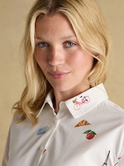Branco - Joules Amilla Boyfriend Fit Shirt - Imagem 7 de 11